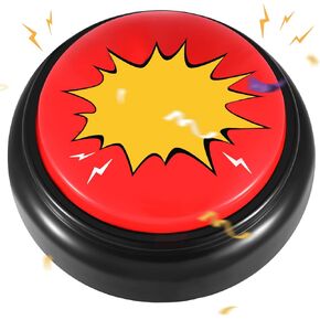 Air Horn Funny Sound Effect Button Party Game Noise Button Buzzer Talking Buttons Noise Maker Sound Button for Kids Adults Office, 3.94 Inches Diameter