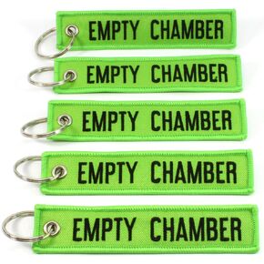 EMPTY CHAMBER - Key Chains - Lime Green/Black - 5pcs