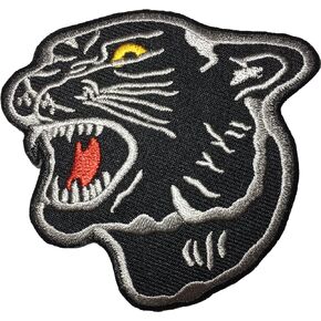 Panther Animal DIY Sewing on Iron on Applique Embroidered Patch by Ranger Return - Black (Iron-Panther-BK)