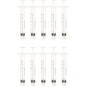 3 cc/ml 10 pcs Syringe w/o Needles New Sterile Disposable Luer Lock Tip