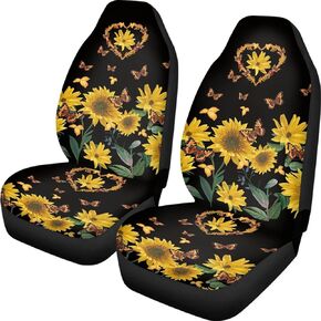 Pink Strawberry Fruit Print Car Seat Covers for Women,Universal Car Front Seats Protector Fit for Most Car,SUV Sedan,Truck or Van