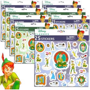 Classic Peter Pan Stickers Party Favors Set ~ Bundle with Over 300 Peter Pan Stickers Featuring The Boy Who Wouldn't Grow Up in Neverland (Peter Pan Party Supplies for Kids)