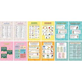 Creanoso Intermediate Level Science Educational Learning Posters (6-Pack) - Educational Picture Words Activity – Fun Teaching Guide for Homeschool Nursery Kindergarten Classroom