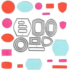 Metal Film Die Cuts Film Strip Banner Tags Ribbon Bookmark Cutting Dies Embossing Stencils Template Mould for Card Making Decoration and DIY Scrapbooking Album