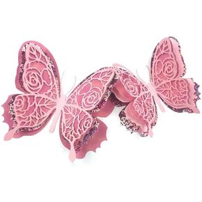 4pcs 3D flower Butterfly Metal Cutting Die Cuts, DIY Crafts Template 4pcs 3D flower Butterfly Scrapbook Cards Cutting Dies Cut Stencils for DIY Embossing Card Making Decorative Paper Dies Scrapbooking