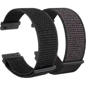 أحزمة ساعة Parsonver 22 مم متوافقة مع ساعة Samsung Galaxy Watch 3 Band 45mm/Galaxy Watch 46mm/Gear S3 Frontier/Classic Band، LW11، SPROD1 سوار الساعة الذكية، أشرطة نايلون للرجال والنساء، عبوتان