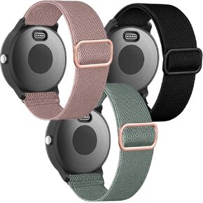 Elastic Bands for Garmin Venu/Sq/Sq 2/Forerunner 245/645 Music Watch Bands, Garmin Vivoactive 5 Bands, 20mm Nylon Sport Wristband for Garmin Vivomove HR/Sport,Vivoactive 3 Men Women