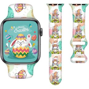 أساور Mardi Cartoon Gras Kawaii متوافقة مع سوار ساعة Apple 38 مم 40 مم 41 مم 42 مم 44 مم 45 مم، أساور معصم من السيليكون متوافقة مع سلسلة iWatch Bands SE 7 6 5 4 3 2 1 للفتيات والأولاد والرجال والنساء in Kuwait