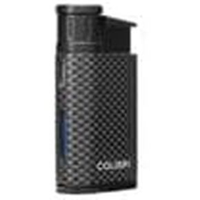 Colibri EVO Angled Single Jet Flame Butane Lighter, Windproof & Refillable, User-Friendly with Pachmayr Grip, Blue Fuel Window and Adjustable Flame - Sleek Design (Black)
