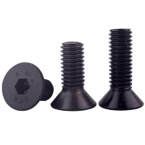 #8-32 x 1 Socket Cap Flat Head Countersunk Screws Bolts, Alloy Steel Grade 10.9 Black Oxide, Allen Hex Drive, Full Coarse Thread UNC, Pack of 30