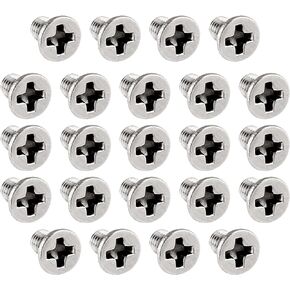 50PC Flat Head Phillips Machine Screws 10#24 x 1-1/2", 304 Stainless Steel Device Mounting Screws Countersunk Bolt Fastening