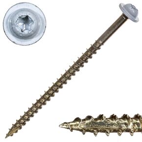#9 x 2-1/2" Saberdrive Cabinet Screws 1 LB, Approx. 91 pieces, Durable Wood Screws, Serrated Thread for Secure Fastening, Avoid Cam Out