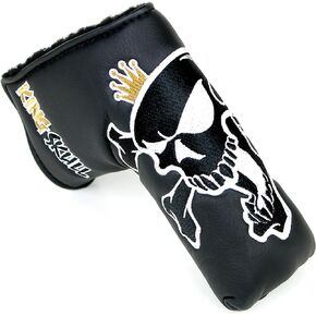 King Skull Black Putter Cover Headcover for Scotty Cameron Taylormade Odyssey Blade