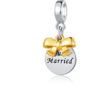 سحر الزوجين المتزوجين فقط من Bowknot التقبيل متوافق مع أساور Pandora Charms in Kuwait