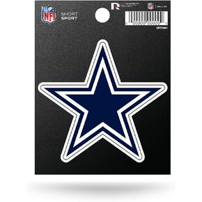 Rico Industries NFL Football Dallas Cowboys Short Sport Decal 3.75' x 4.75' Die Cut Team Logo Short Sport Decal