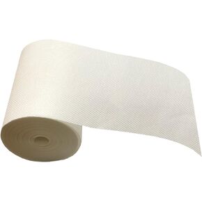 IF&D Fabrics and Drapes- 6 Yards – 4 Inch Wide, Washable, Non Woven Filter Fabric - White Sew-in Buckram/Heading Tape- Style #BS465