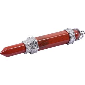 Nupuyai Crystal Point Stone Pendant Necklace for Unisex, Healing Crystals Pendulum Divination Reiki Chakra