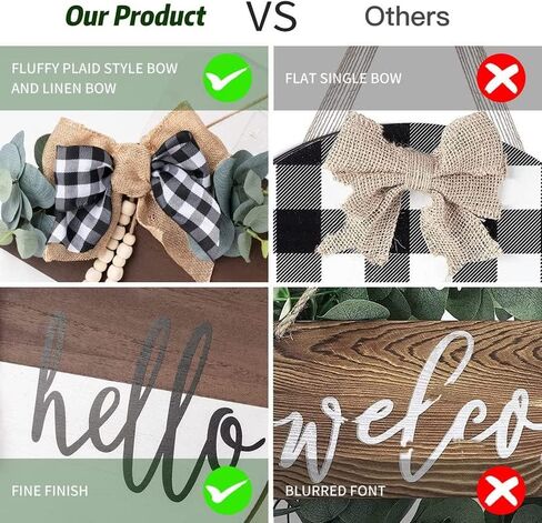 Cat Welcome Sign We Hope You Like Cat Hair Front Door Garland Rustic Kitten Round Wood Door Hanger With Green Grass Ring Bow for Cat Lovers Farmhouse Housewarming Gift Home Wall Art Decor 12x12 Inch in Kuwait