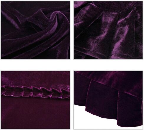 Upright Piano Cover, Colorfast Pleuche Full Piano Dust Proof Decorated Cover(Purple) in Kuwait