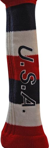 USA Patriot Majek Golf Club Fairway Wood Pom Pom Patriotic Knit Head Cover Headcover for Metal Woods in Saudi Arabia