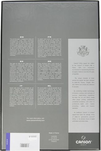 Canson Infinity Rag Photographique Fine Art Paper, 210 Gram, 11 x 17 Inch, 25 Sheets in Saudi Arabia
