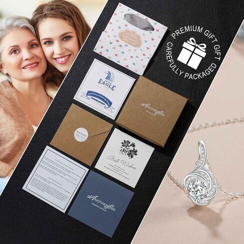 هدية إلى قلادة أمي صديقي، قلادة من الفضة الإسترلينية لا نهاية لها لأم صديقها، هدايا عيد ميلاد الأم للأصدقاء والأم من صديقة in Kuwait