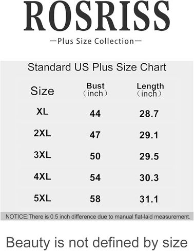 ROSRISS Plus-Size Tops for Women Summer Short Sleeve V Neck Shirts Side Split Tunics XL-5XL in Saudi Arabia