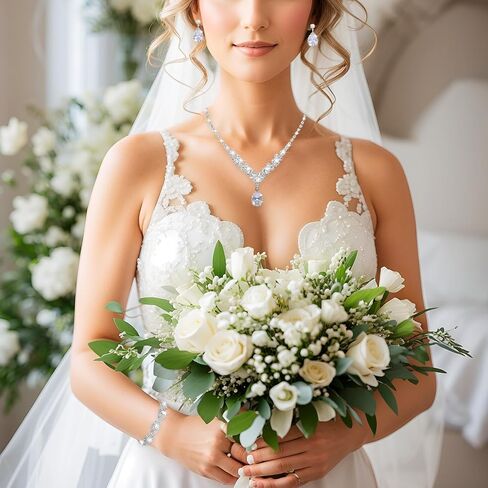 3 Pcs Rhinestone Jewelry Set for Women Rhinestone Earrings Rhinestone Necklace Bracelet Prom Jewelry Wedding Jewelry Sets Bridal Jewelry Set Costume Jewelry for Women Girls Bridesmaid in Saudi Arabia