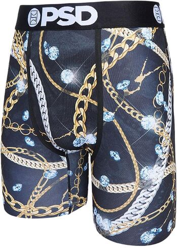 PSD Men's Ice & Chains Boxer Briefs, Black, XL in Saudi Arabia