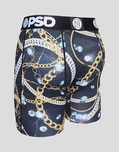 PSD Men's Ice & Chains Boxer Briefs, Black, XL in Saudi Arabia