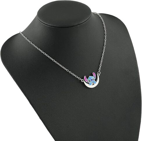 غرزة قلادة قلادة على شكل قمر القلائد أنيمي سحر غرزة أوهانا يعني الأسرة مجوهرات هدية للمراهقين فتاة/بنين/النساء/الرجال in Kuwait