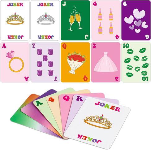 Bachelorette Party Card Game Rainbow Poker Cards Fun Party Deck of Playing Cards Bridal Shower Playing Cards for Fun Girls Nights Bride to Be Gift Bach Party Ideas Birthday Bridal Party Game Supplies in Saudi Arabia