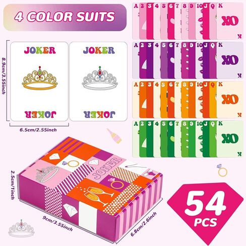 Bachelorette Party Card Game Rainbow Poker Cards Fun Party Deck of Playing Cards Bridal Shower Playing Cards for Fun Girls Nights Bride to Be Gift Bach Party Ideas Birthday Bridal Party Game Supplies in Saudi Arabia