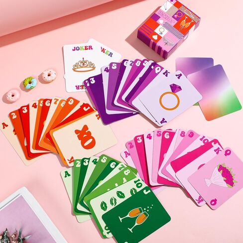 Bachelorette Party Card Game Rainbow Poker Cards Fun Party Deck of Playing Cards Bridal Shower Playing Cards for Fun Girls Nights Bride to Be Gift Bach Party Ideas Birthday Bridal Party Game Supplies in Saudi Arabia