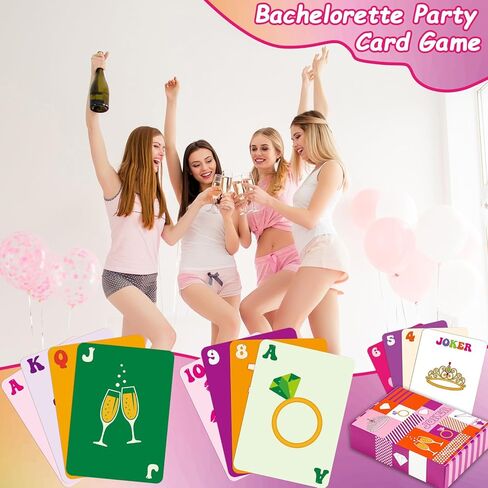 Bachelorette Party Card Game Rainbow Poker Cards Fun Party Deck of Playing Cards Bridal Shower Playing Cards for Fun Girls Nights Bride to Be Gift Bach Party Ideas Birthday Bridal Party Game Supplies in Saudi Arabia