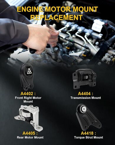محرك محرك OCPTY وحامل ترانس متوافق مع Mazda 3 2004 2005 2006 2007 2008 2009 L4 2.0L، بنزين # A4402 A4404 A4405 A4418 4 قطعة in Saudi Arabia