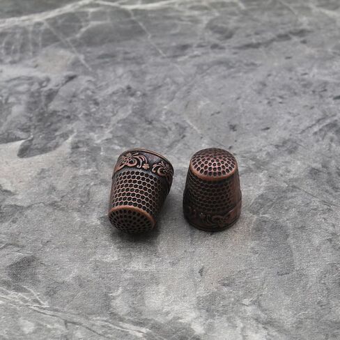The Lord of the Tools 8Pcs Pure Copper Thickened Thumb Thimble Finger Protectors Sewing Thimble Finger Protectors Gold Silver Bronze Red Bronze 24x18x14mm in Saudi Arabia
