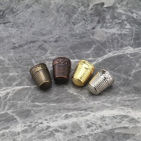 The Lord of the Tools 8Pcs Pure Copper Thickened Thumb Thimble Finger Protectors Sewing Thimble Finger Protectors Gold Silver Bronze Red Bronze 24x18x14mm in Saudi Arabia
