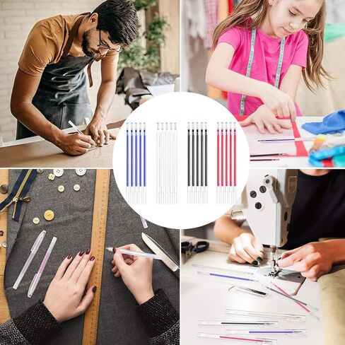 4 قطع أقلام قابلة للمسح بالحرارة مع 20 عبوة لخياطة اللحف، أقلام تحديد النسيج القابلة للمسح بالحرارة، قلم تحديد النسيج المختفي بدرجة الحرارة العالية لصناعة الملابس والأقمشة in Kuwait