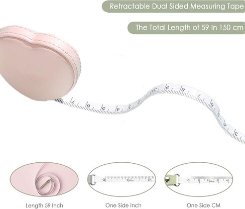 3 عبوات من أشرطة قياس مزدوجة الجوانب قابلة للسحب، بطول 60 بوصة (1.5 متر)، مثالية لقياس نسيج الجسم، والخياطة، والخياطة، والحياكة، والحرف اليدوية، وفقدان الوزن. in Kuwait