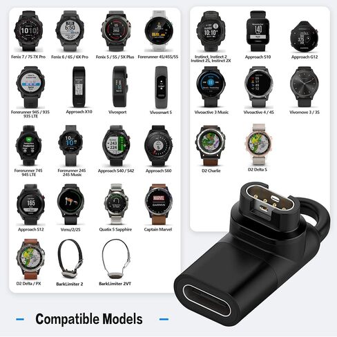 محول AWINNER مكون من قطعتين متوافق مع شاحن ساعة Garmin in Saudi Arabia