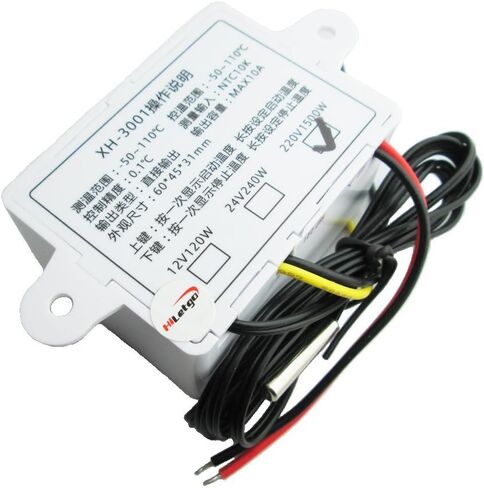 HiLetgo 220 فولت الرقمية LED متحكم في درجة الحرارة ترموستات التحكم التبديل NTC 10K التحقيق XH-W3001 in Saudi Arabia