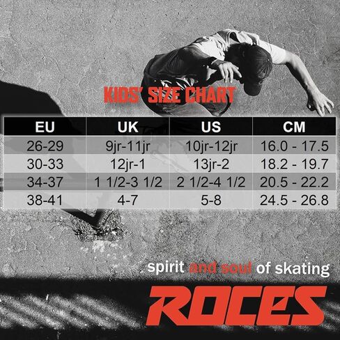 ROCES Kids' Jokey 3.0 مريح في الهواء الطلق مقاس قابل للتعديل 4 عجلات سباق مضمنة مع إبزيم ميكرومتري، هيكل وإطار من مادة البولي بروبيلين in Kuwait