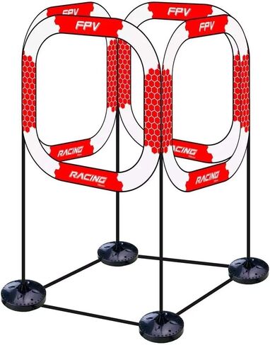 FPV Racing Gate Obstacle Avoidance Training RC Drone FPV Racing Gate Flying Crossing Door with Base780mm Red and White in Kuwait