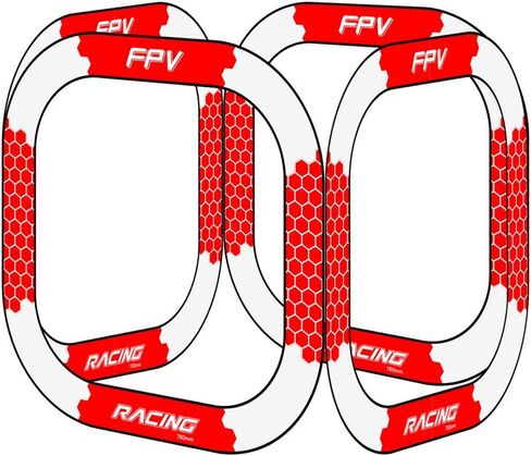 FPV Racing Gate Obstacle Avoidance Training RC Drone FPV Racing Gate Flying Crossing Door with Base780mm Red and White in Kuwait