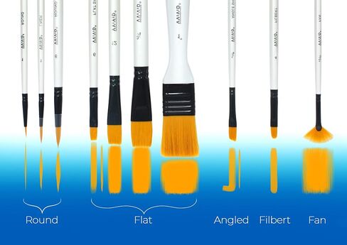 VViViD 10pc Artists Synthetic Sable Paint Brush Set, with Zip-Up Hard-Back Carry Case in Saudi Arabia