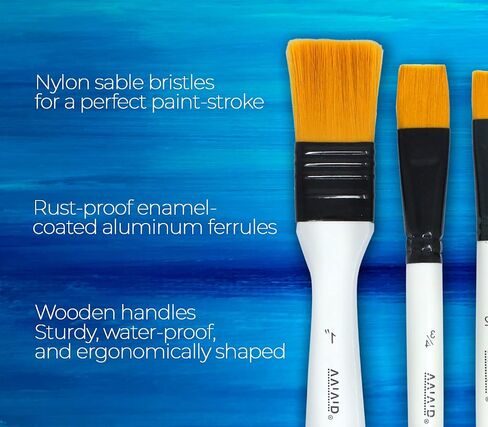 VViViD 10pc Artists Synthetic Sable Paint Brush Set, with Zip-Up Hard-Back Carry Case in Saudi Arabia