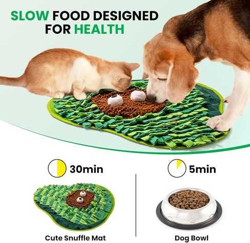 mewoo snuffle mat للكلاب الصغيرة والمتوسطة، 23 ''x25'' القط snuffle mat للتحفيز العقلي، لطيف أرنب العلف حصيرة للكلاب الأرانب، ألعاب الكلب التفاعلية للملل، قابل للغسل شم حصيرة للكلاب in Kuwait