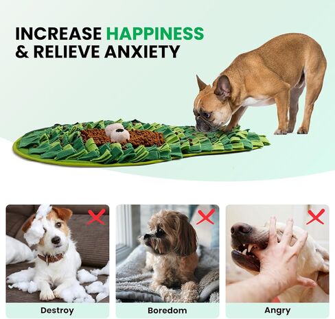 mewoo snuffle mat للكلاب الصغيرة والمتوسطة، 23 ''x25'' القط snuffle mat للتحفيز العقلي، لطيف أرنب العلف حصيرة للكلاب الأرانب، ألعاب الكلب التفاعلية للملل، قابل للغسل شم حصيرة للكلاب in Kuwait