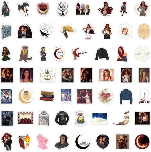 ملصقات Crescent City 110 قطعة من ملصقات Crescent City Merch الفينيل الجمالية المقاومة للماء لزجاجة المياه والكمبيوتر المحمول والأمتعة ولوح التزلج والكمبيوتر المحمول للفتيات والأطفال والمراهقين والبالغين in Kuwait